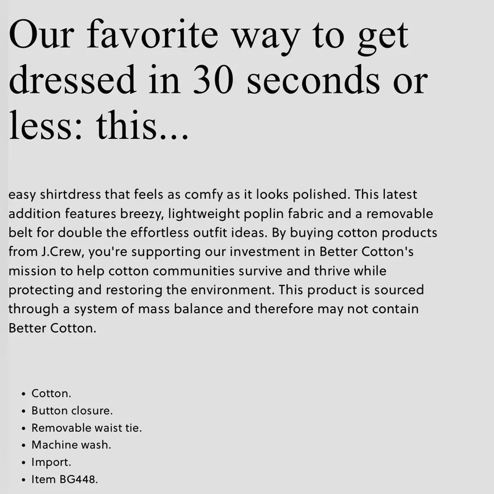 J. Crew Tie-Sleeve Button-Front Dress in Cotton Poplin